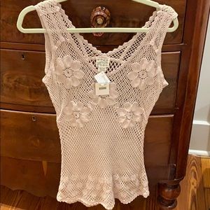 Ladies FREE PEOPLE crocheted top